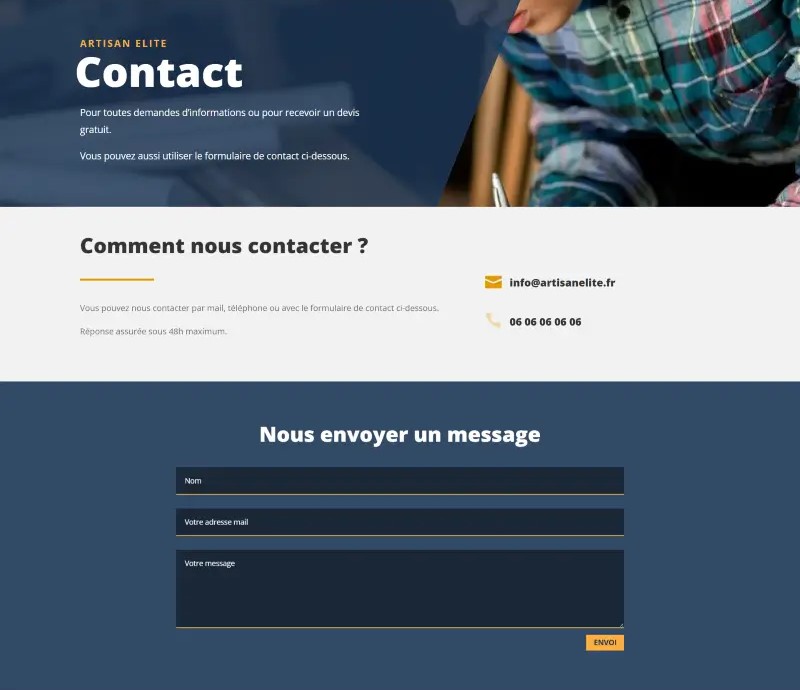 Creation site internet pour Artisan Couvreur en sarthe
