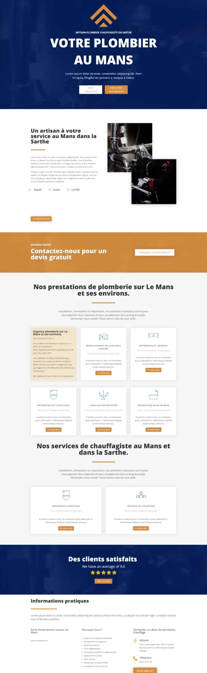 creation-site-internet-Artisan-Plombier-le-mans Accueil