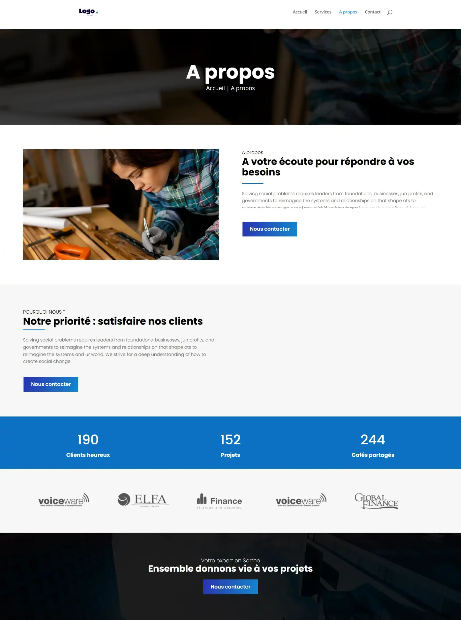 votre site artisan page a propos