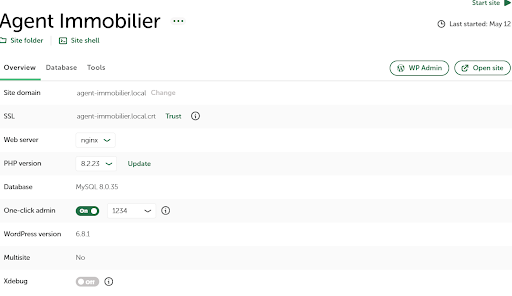 Accéder à votre site WordPress “local”