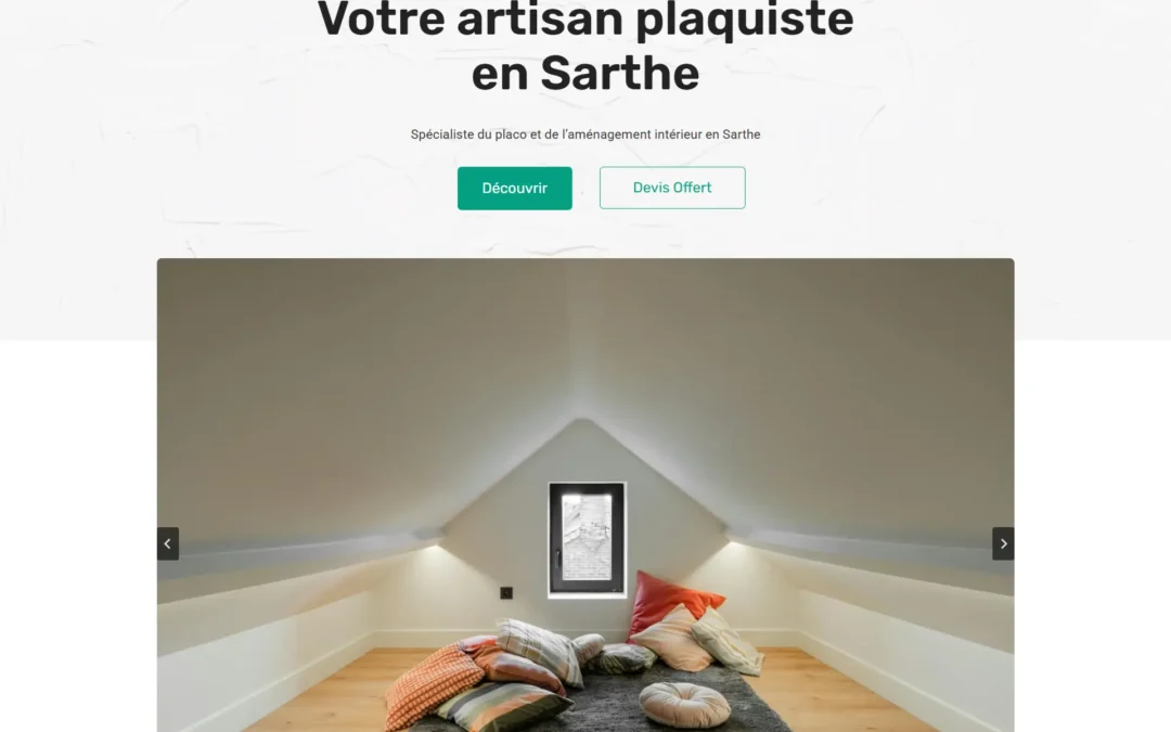 Site Internet pour artisan plaquiste